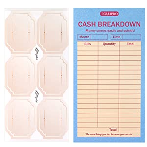 Cash Breakdown Cards Easy For Your Record Label Stickers Easily For